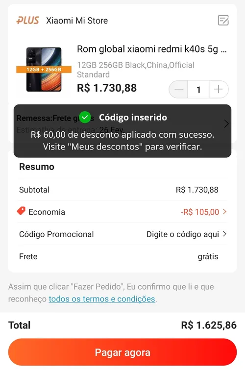 Imagem na descrição da promoção