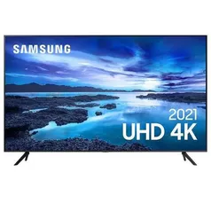 Smart TV Samsung Crystal UHD 4K 60” Tela sem Limites, Visual Livre de Cabos, Alexa built in, Controle Único -  60AU7700 - TV 4K Ultra HD 