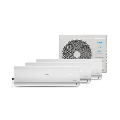 Ar Condicionado Tri Split Hi Wall Inverter Elgin Plus 3x12000 Btu/h Quente E Frio 45mtqe27c2cb – 220 Volts