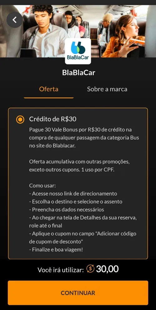 Imagem na descrição da promoção