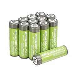 [PRIME] Amazon Basics - 12 pilhas AA RECARREGÁVEIS 2.400 mAh (Suporta mais de 100 recargas) | R$104