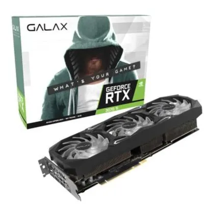 Placa de vídeo Galax GeForce RTX 3070 Ti SG 1-Click 8GB GDDR6X 256BITS 37ISM6MD4BSG R$7.289