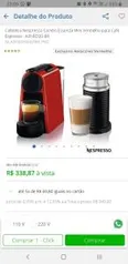 Cafeteira Nespresso Combo Essenza Mini Vermelho para Café Espresso - A3NRD30-BR