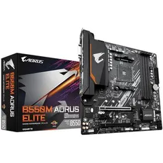 Placa-mãe Gigabyte AMD AM4 B550M Aorus Elite 4x DDR4 mATX | R$854