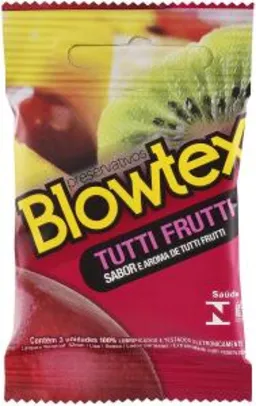 (PRIME) Preservativo Tutti-Frutti com 3 Unidades, Blowtex