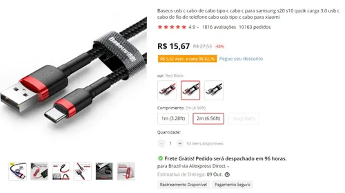 Imagem na descrição da promoção