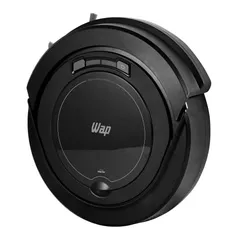 Aspirador de Pó Robô WAP ROBOT W90 Automático 3 em 1 Varre Aspira Passa Pano MOP para Limpeza 30W Bateria Recarregável Bivolt, Cor: Preto