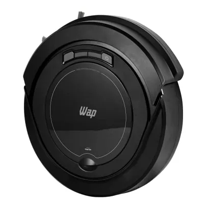 Aspirador de Pó Robô WAP ROBOT W90 Automático 3 em 1 Varre Aspira Passa Pano MOP para Limpeza 30W Bateria Recarregável Bivolt, Cor: Preto