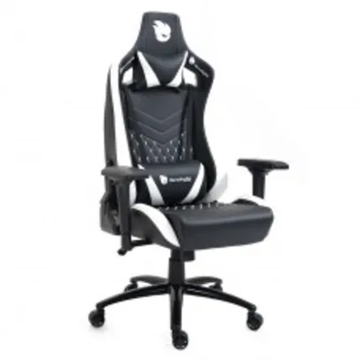 Cadeira Gamer Terabyte Black Throne, Reclinável, 4D, Preto e Branco