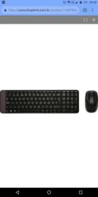 [Cartão Submarino] Combo Mouse e Teclado Wireless Logitech MK220 - R$77