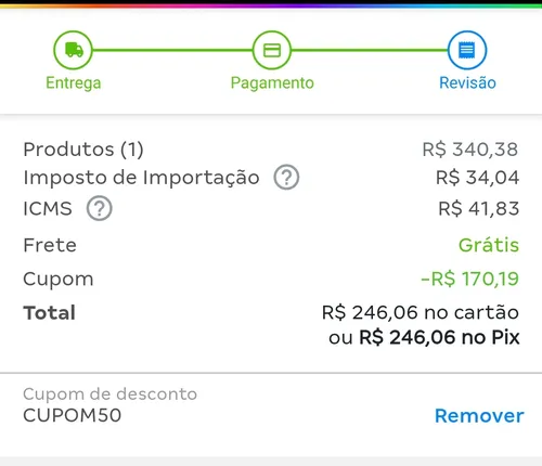 Imagem na descrição da promoção