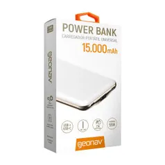 Carregador Portátil Universal PB15000CW Geonav Bivolt Branco por R$ 79,90