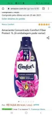 Amaciante Concentrado Comfort Fiber Protect 1L | R$15