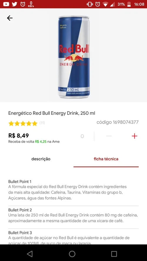 Imagem na descrição da promoção