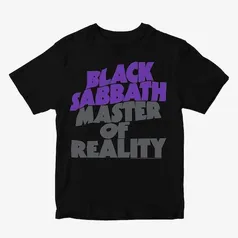 Camiseta Black Sabbath - Master Of Reality / Children Of The Grave - Preta (estampa frente e Verso)