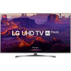 Smart TV LED LG 55" 55UK6530 Ultra HD 4k com Conversor Digital 4 HDMI 2 USB Wi-Fi Dts Virtual X Sound Sync 60Hz Inteligencia Artificial