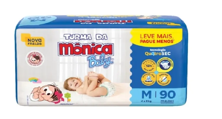 [Leve 2 e pague 1] Fralda Turma Da Mônica Baby Giga Tamanho 