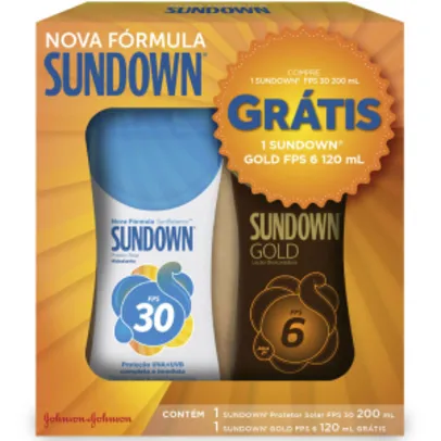 Kit Promocional Sundow Protetor Solar FPS 30 200ml + Loção Bronzeadora Gold FPS 6 120ml