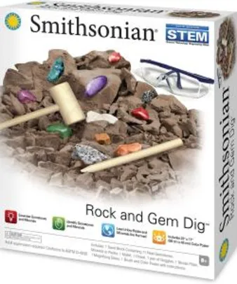 [Prime] Kit para escavação - Escavando Pedras e Gemas Preciosas Smithsonian | R$ 80