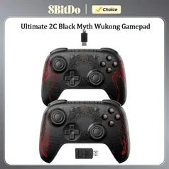 [TX inclusa] Controle 8bitdo final 2c Black Mith Wukong Wireless,  hall effect