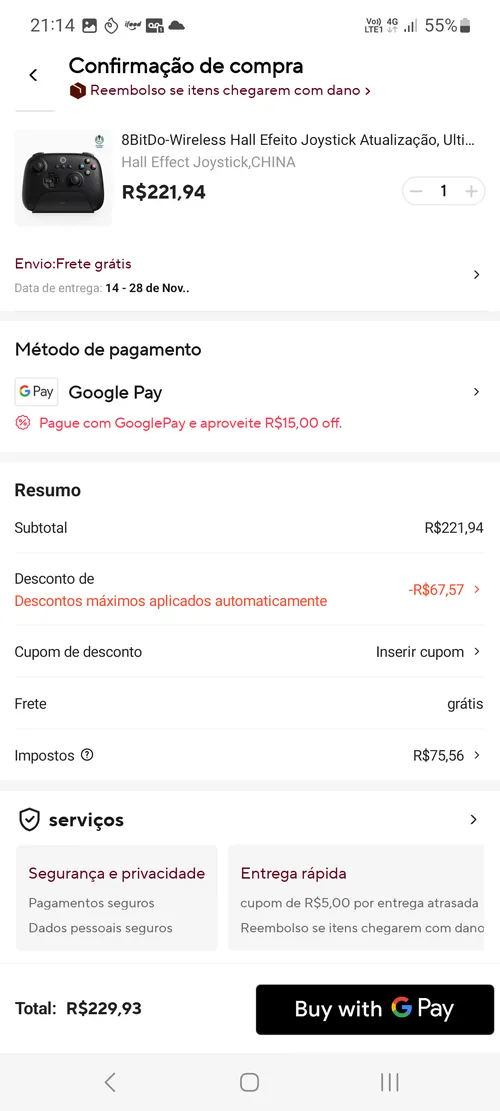 Imagem na descrição da promoção