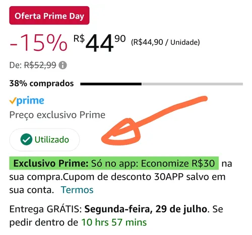 Imagem na descrição da promoção