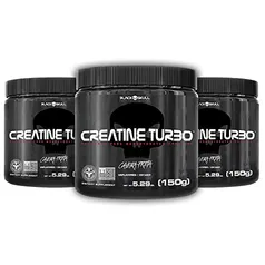 Kit 3X Creatine Turbo Suplemento Alimentar Black Skull 150g Caveira Preta Creatina Monohidratada Sem