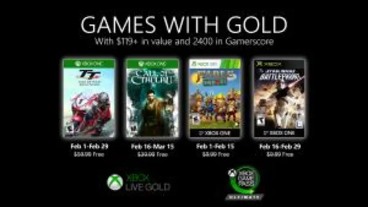[Xbox Live] Jogos With Gold - Fevereiro 2020