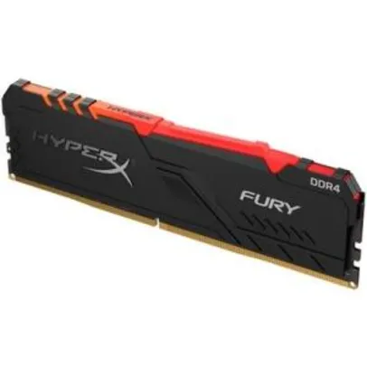 Memória HyperX Fury RGB, 8GB, 3000MHz, DDR4, CL15, Preto - HX430C15FB3A/8