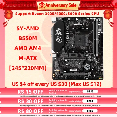 Placa-mãe AMD B550M Gaming Soyo