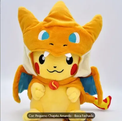 [Com Taxa] Pelúcia  Pikachu & Charizard 