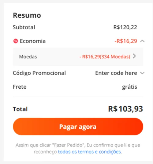 Imagem na descrição da promoção