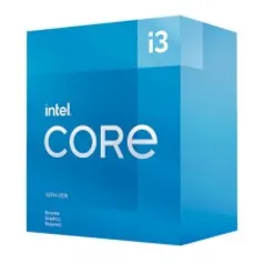 Processador Intel Core i3 10105F 3.7GHz (4.4GHz Turbo), 10ª Geração, 4-Cores 8-Threads, LGA 1200, BX8070110105F