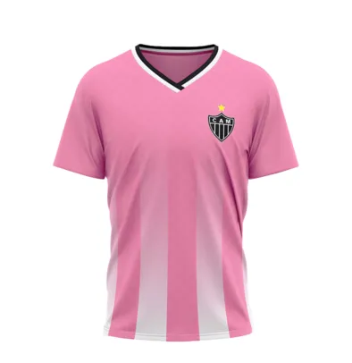 Camiseta Masculina Rosa Atlético Mineiro - Em chamas