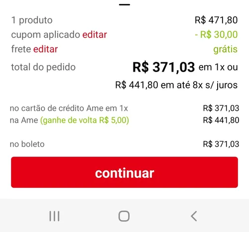 Imagem na descrição da promoção