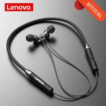 Lenovo fones de ouvido bluetooth 5.0, magnético | R$57