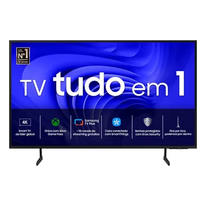 Samsung Smart TV 70" UHD 4K 70DU7700 2024, Processador Crystal 4K, Gaming Hub, AI Energy Mode, Controle SolarCell, Alexa built in