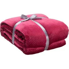 Cobertor Queen Flannel Vermelho Pop Star - Casa & Conforto - R$ 54