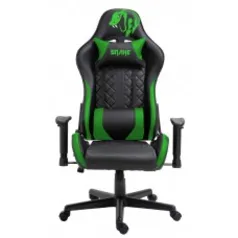 Cadeira Gamer Snake Mamba Negra 9183, Reclinável, Black-Green