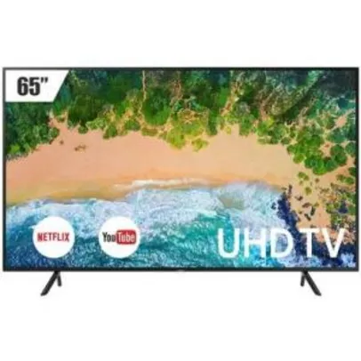 Smart TV LED 65´ UHD 4K Samsung, 3 HDMI, 2 USB, Wi-Fi, HDR - LH65BENELGA/ZD - R$3419