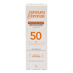 (Mais por Menos R$19,32) Protetor Solar Facial Cenoura e Bronze Fps50 50G, Cenoura e Bronze