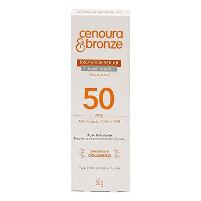 (Mais por Menos R$19,32) Protetor Solar Facial Cenoura e Bronze Fps50 50G, Cenoura e Bronze