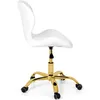 Imagem do produto Cadeira Office Eiffel Slim Base Giratória Branca - Dourada Branca