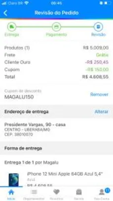 [C. OURO] iPhone 12 Mini Apple 64GB | R$4.609