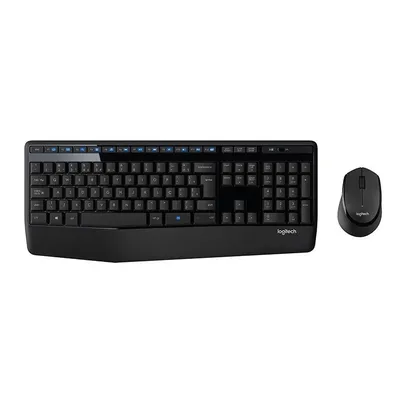 KIT TECLADO E MOUSE LOGITECH MK345 USB WIRELESS PRETO | R$165