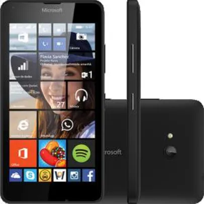 Smartphone Microsoft Lumia 640 Dual DTV Dual Chip Desbloqueado Windows Phone 8.1 Tela 5" 8GB 3G Wi-Fi Câmera 8MP com TV Digital - Preto