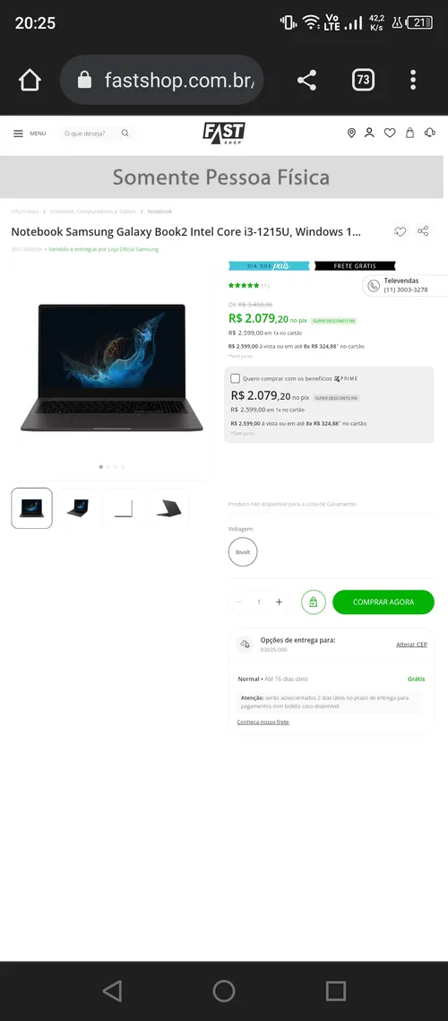 Imagem na descrição da promoção