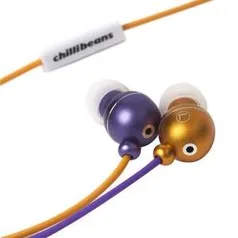 [Sou Barato] Earphone Chilli Beans BEANS Dourado e Roxo SE-1008MV/6-7 por R$ 11