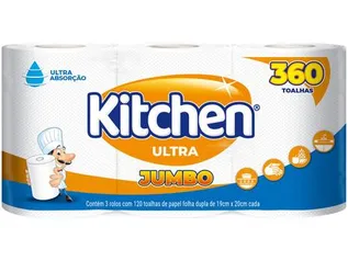 Papel Toalha Folha Dupla Jumbo Kitchen - 360 folhas