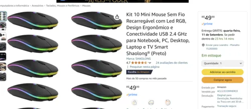 Imagem na descrição da promoção